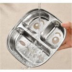 Children's stainless steel dinner plate