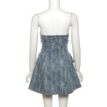 Summer new fashionable sexy pure color dress with fitted waist, slim fit, backless and short length for women