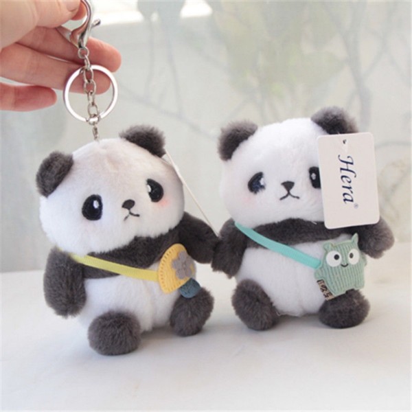Cute panda pendant, messenger bag, doll, and accessories