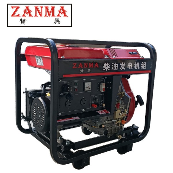 5.5kW diesel generator set, 230V single-phase, 10 horsepower